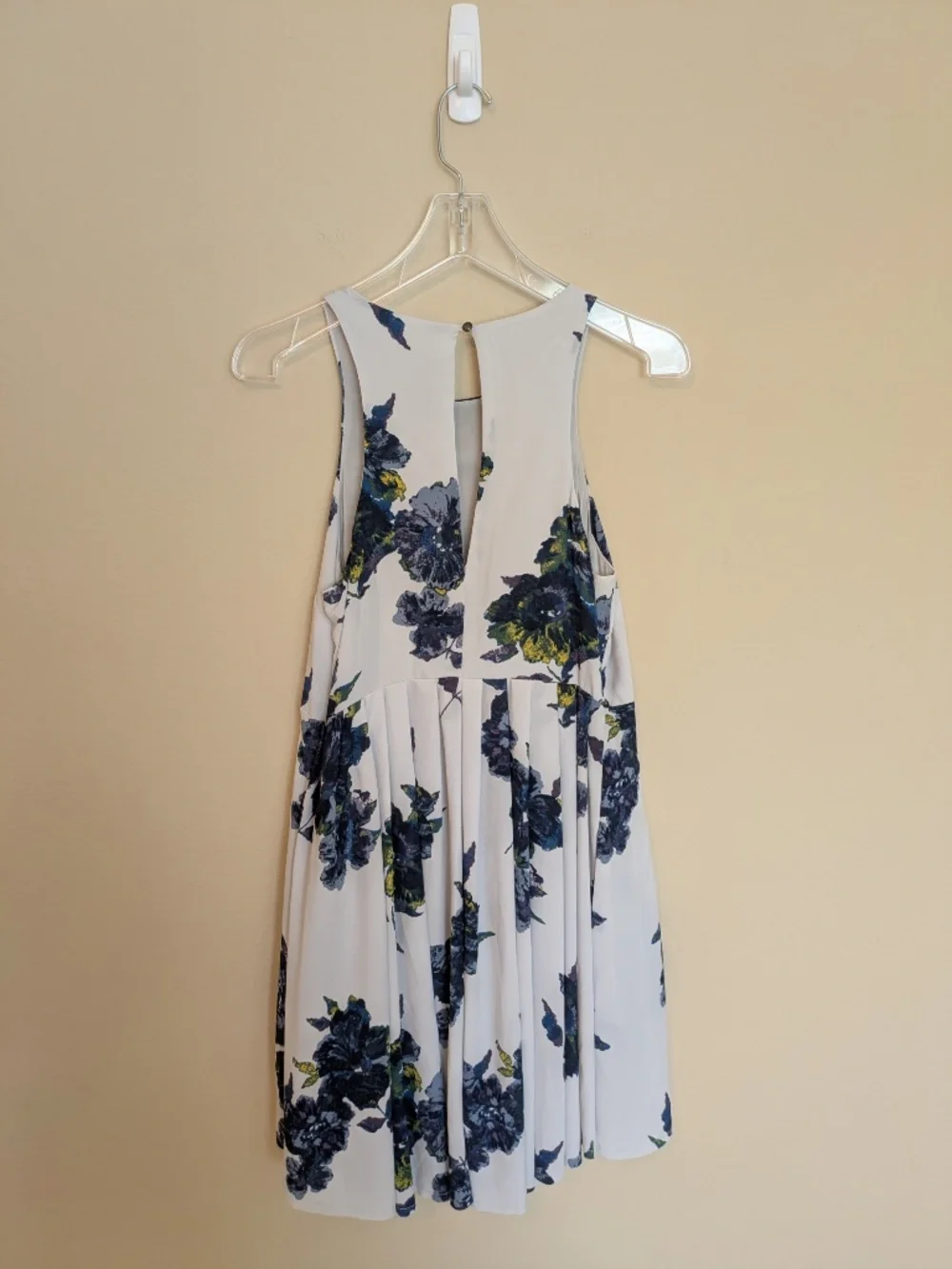 Free People Flutter By Pleated Mini Dress Cloud Combo